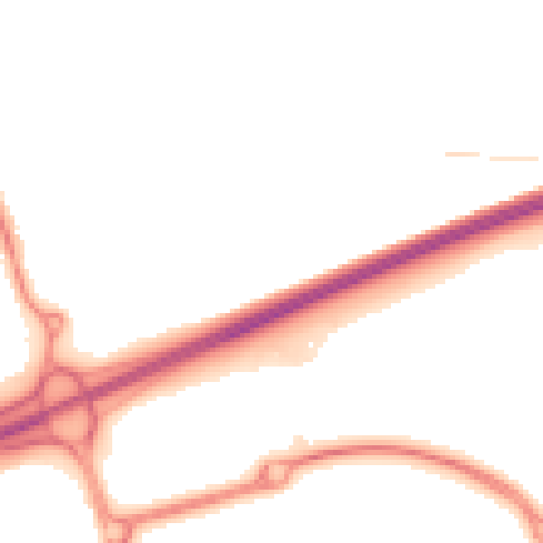 Night-time road noise heatmap for NN15 6FT