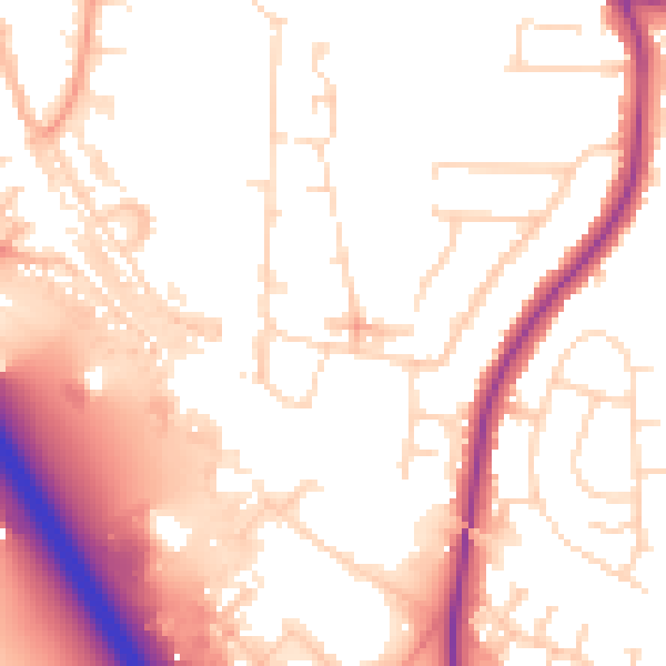 Daytime road noise heatmap for NN15 6HQ