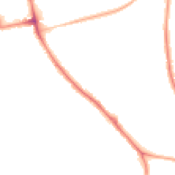 Night-time road noise heatmap for NN15 6NG