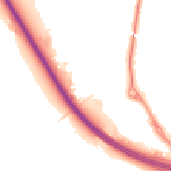 Night-time road noise heatmap for NN15 6NH