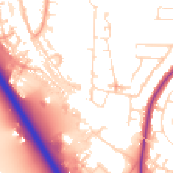 Daytime road noise heatmap for NN15 6NR