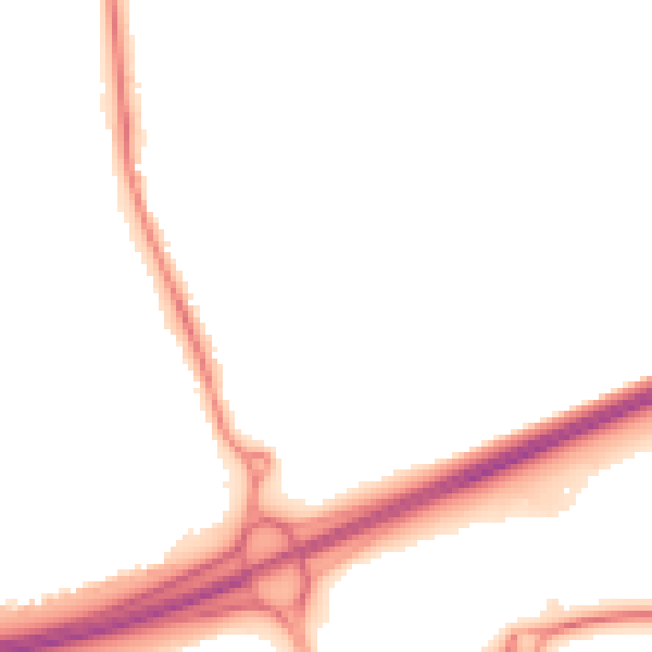 Night-time road noise heatmap for NN15 6SQ