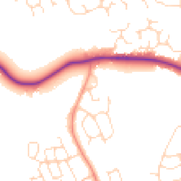 Daytime road noise heatmap for NN15 6SR