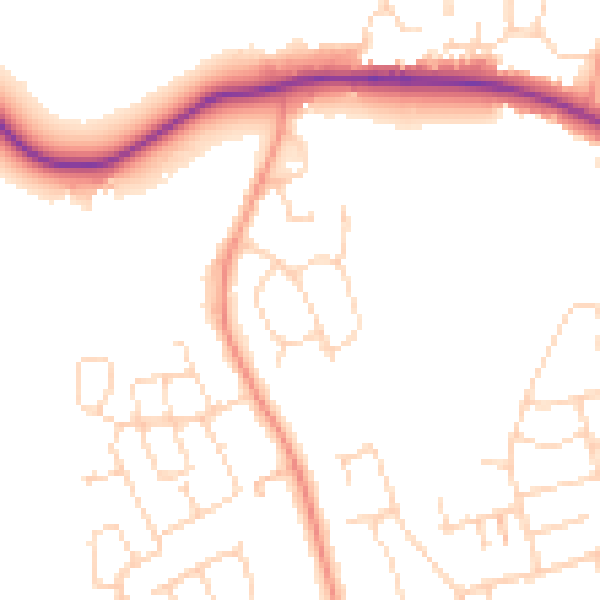 Daytime road noise heatmap for NN15 6ST