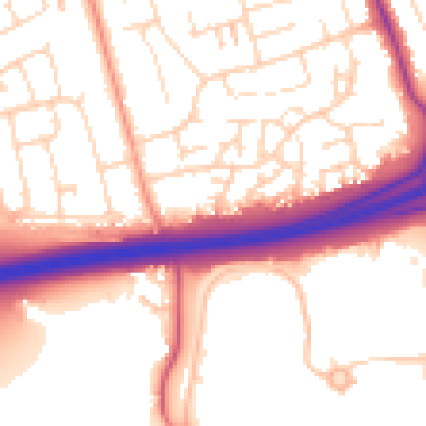 Daytime road noise heatmap for NN15 6TP