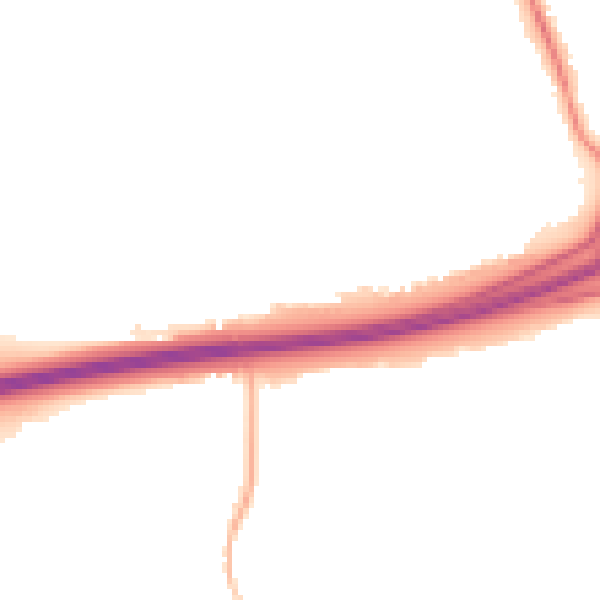 Night-time road noise heatmap for NN15 6TP