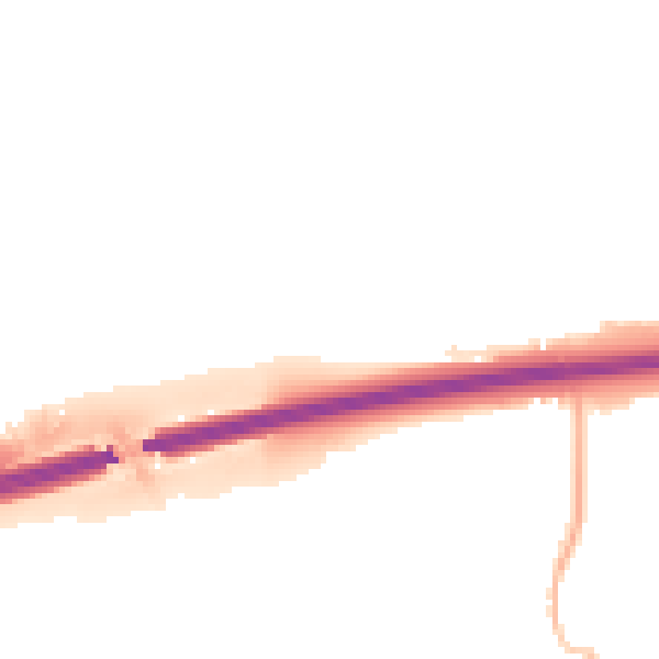Night-time road noise heatmap for NN15 6UN