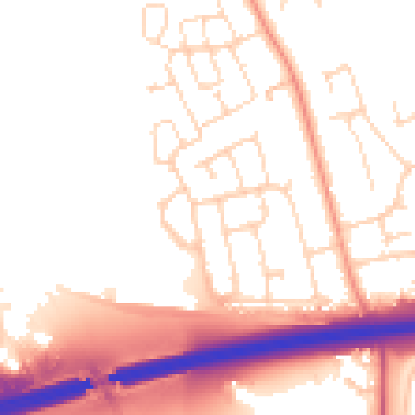 Daytime road noise heatmap for NN15 6UR
