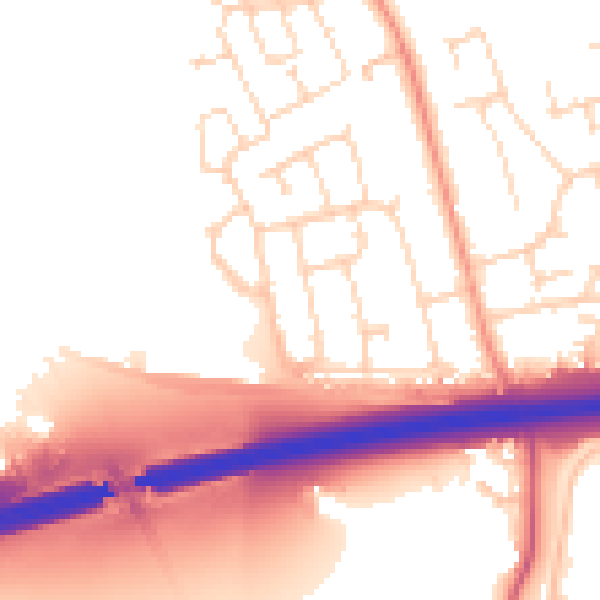 Daytime road noise heatmap for NN15 6UW