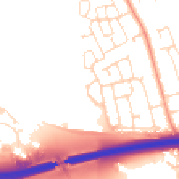 Daytime road noise heatmap for NN15 6WS