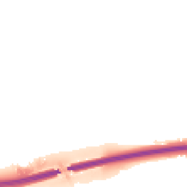 Night-time road noise heatmap for NN15 6WS