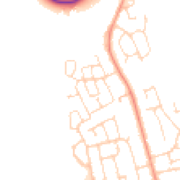 Daytime road noise heatmap for NN15 6WT