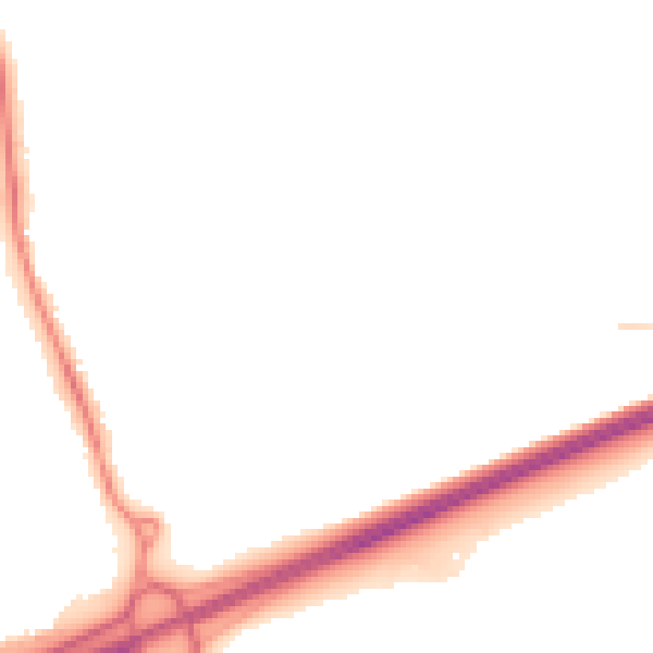 Night-time road noise heatmap for NN15 6XD