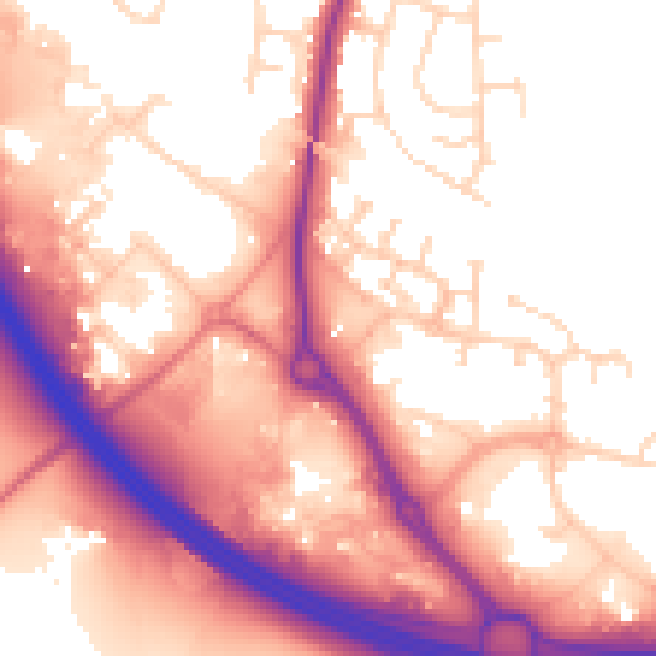 Daytime road noise heatmap for NN15 6XE