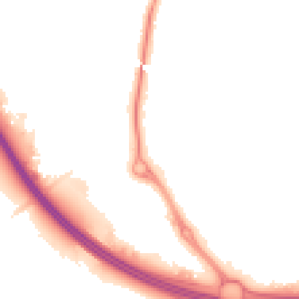 Night-time road noise heatmap for NN15 6XE