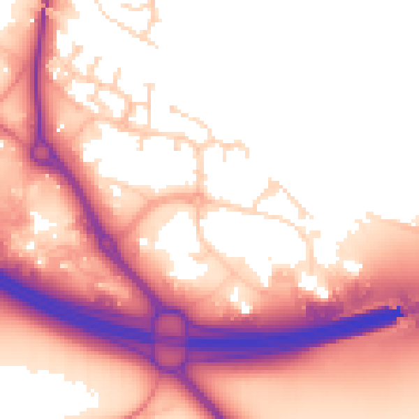 Daytime road noise heatmap for NN15 6XR