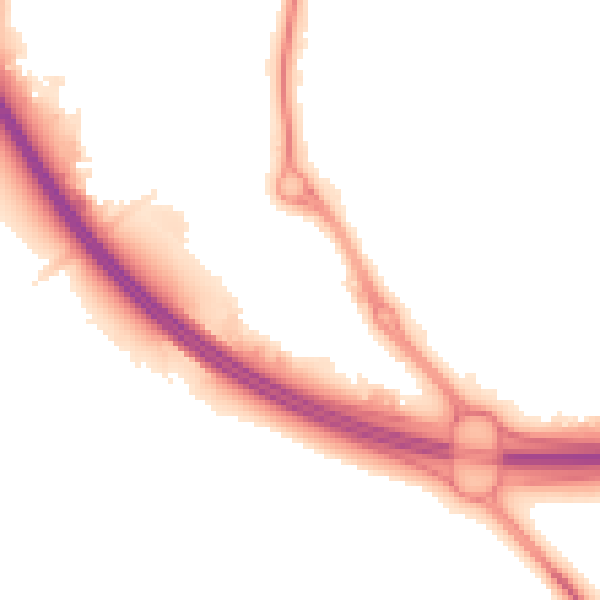 Night-time road noise heatmap for NN15 6YA