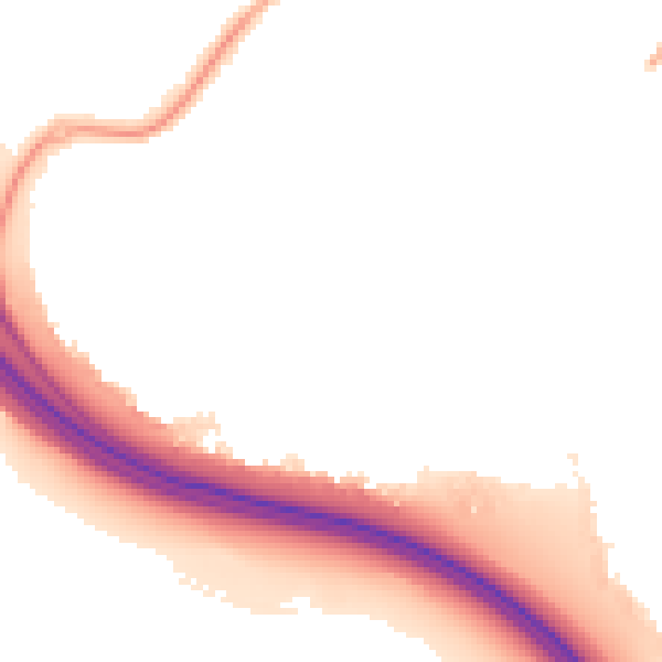 Night-time road noise heatmap for NN15 7DH