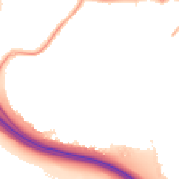 Night-time road noise heatmap for NN15 7EL
