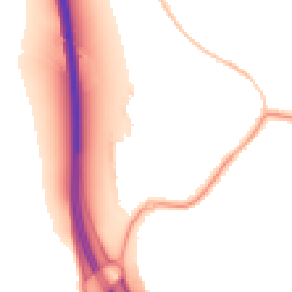 Night-time road noise heatmap for NN15 7FA