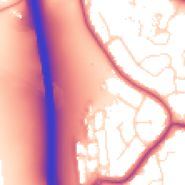 Daytime road noise heatmap for NN15 7FJ