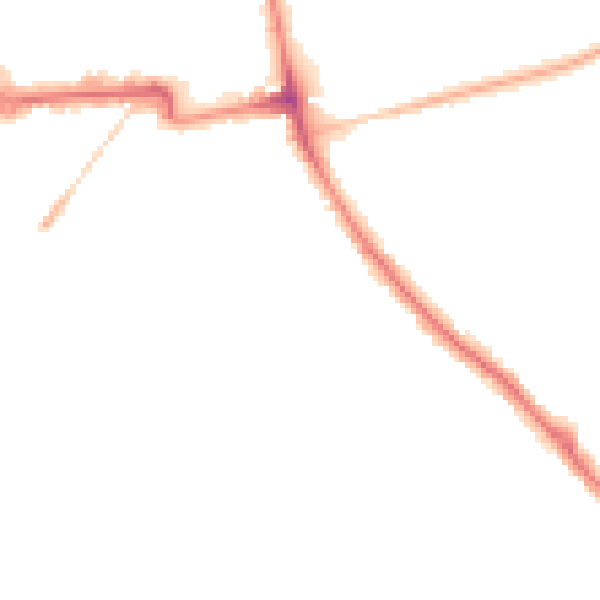 Night-time road noise heatmap for NN15 7HG