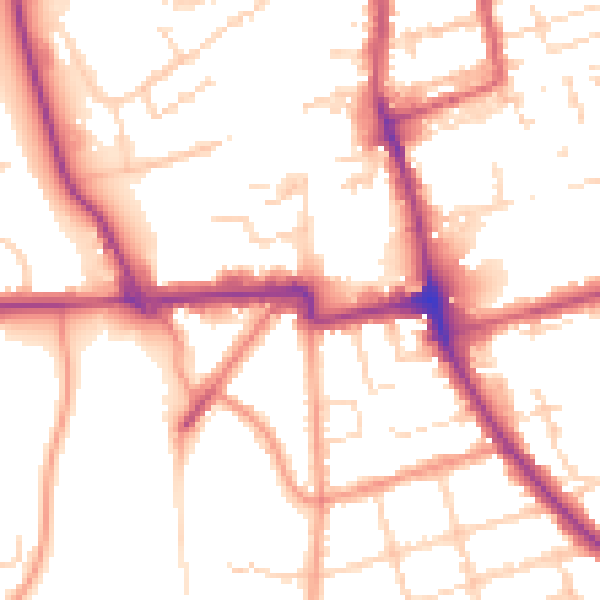 Daytime road noise heatmap for NN15 7HQ