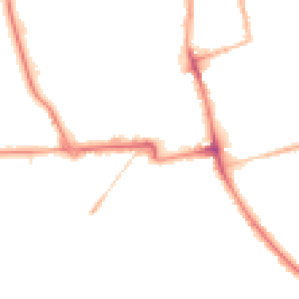 Night-time road noise heatmap for NN15 7HQ