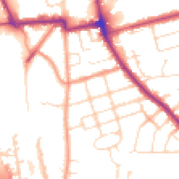 Daytime road noise heatmap for NN15 7HX