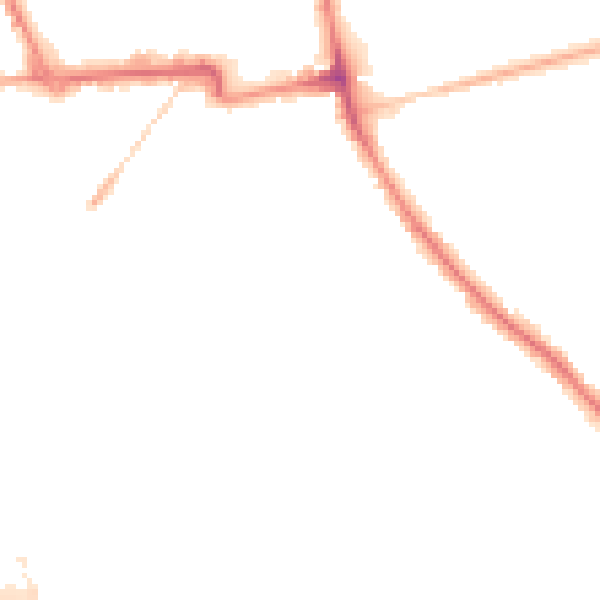 Night-time road noise heatmap for NN15 7HX