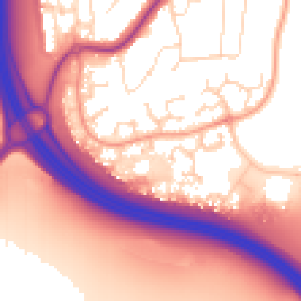 Daytime road noise heatmap for NN15 7JS