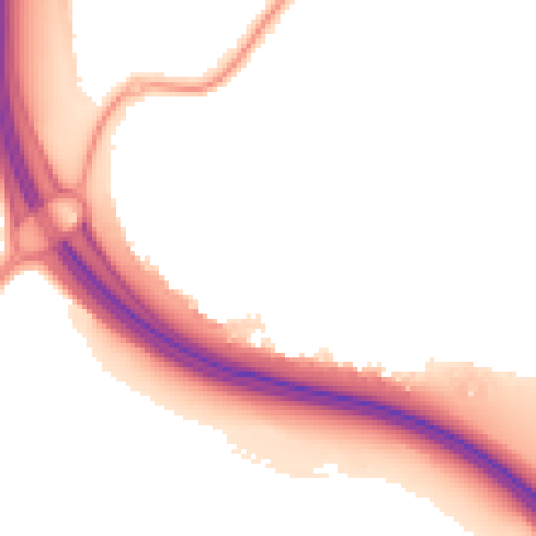 Night-time road noise heatmap for NN15 7JS