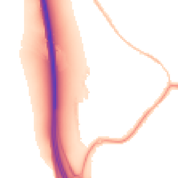 Night-time road noise heatmap for NN15 7LR