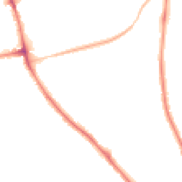 Night-time road noise heatmap for NN15 7LU