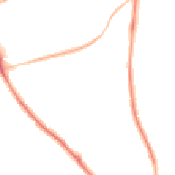 Night-time road noise heatmap for NN15 7ND