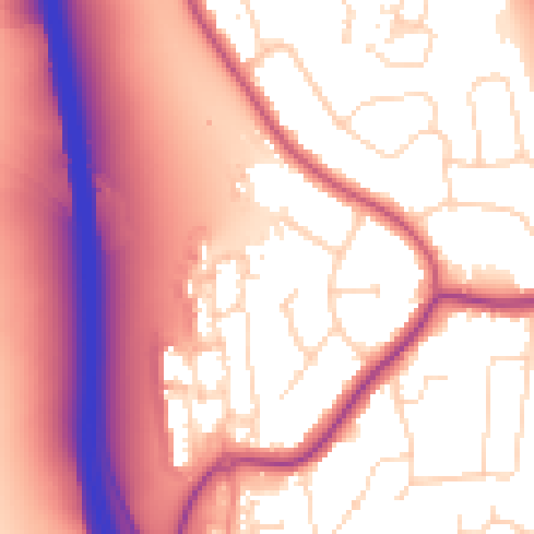 Daytime road noise heatmap for NN15 7NZ