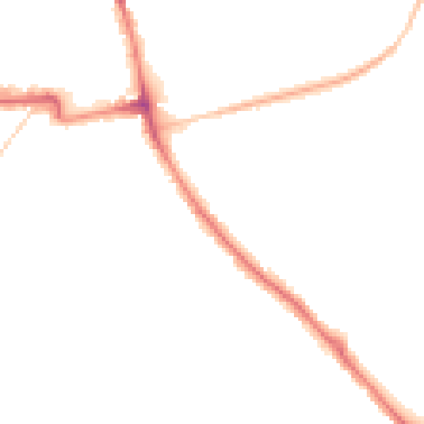 Night-time road noise heatmap for NN15 7PH
