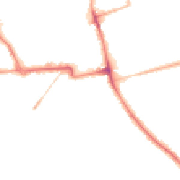 Night-time road noise heatmap for NN15 7QJ