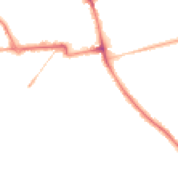 Night-time road noise heatmap for NN15 7QR