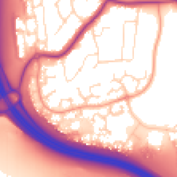 Daytime road noise heatmap for NN15 7RB