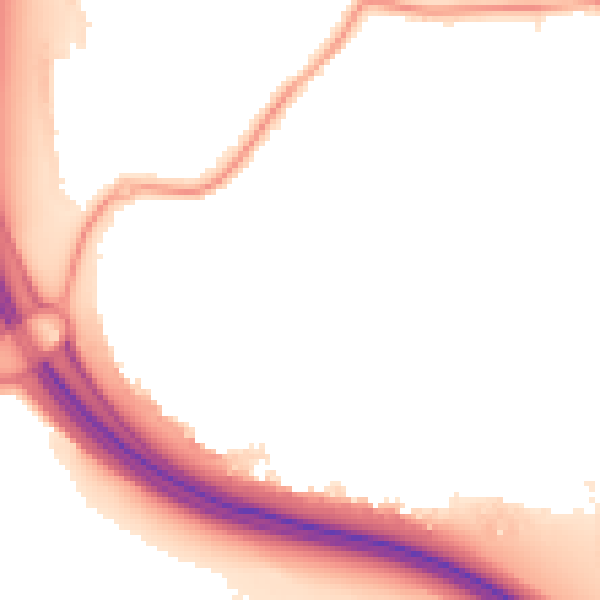 Night-time road noise heatmap for NN15 7RB