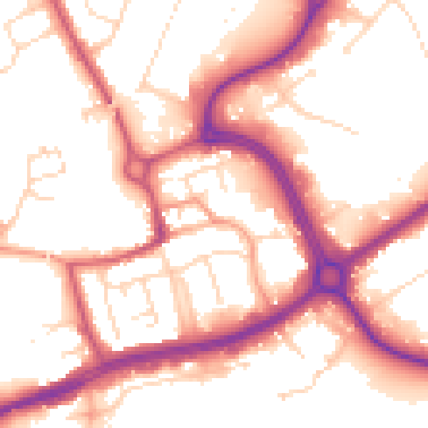 Daytime road noise heatmap for NN17 1DT