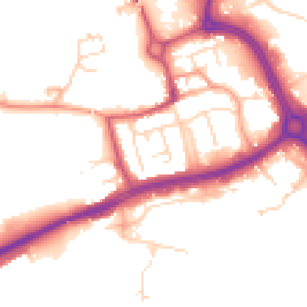 Daytime road noise heatmap for NN17 1ST