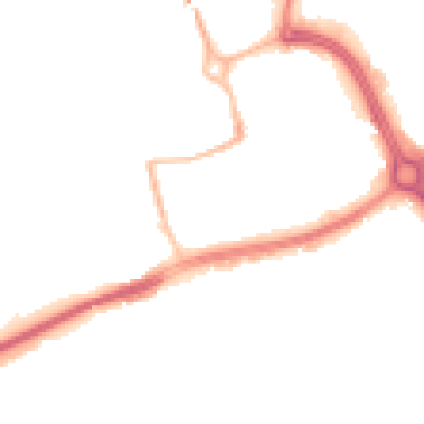 Night-time road noise heatmap for NN17 1ST