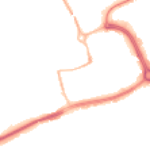 Night-time road noise heatmap for NN17 1UR