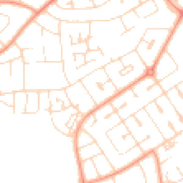 Daytime road noise heatmap for NN17 2BG