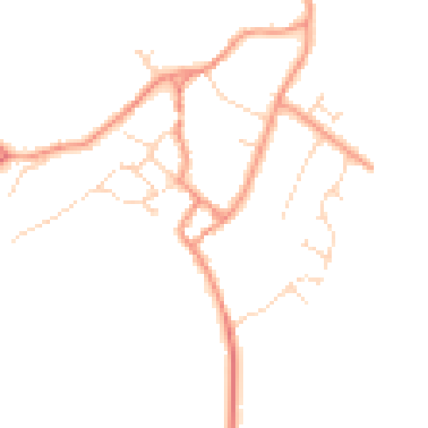 Daytime road noise heatmap for NN17 3BQ