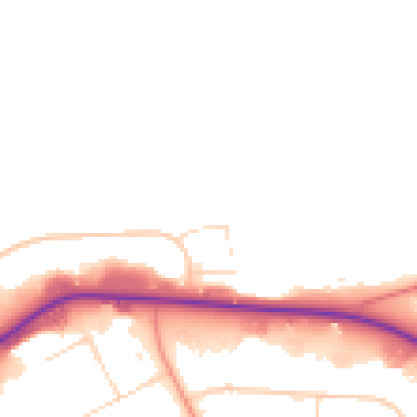 Daytime road noise heatmap for NN17 4DS