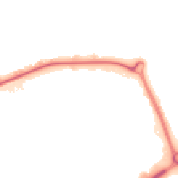 Night-time road noise heatmap for NN17 5DZ