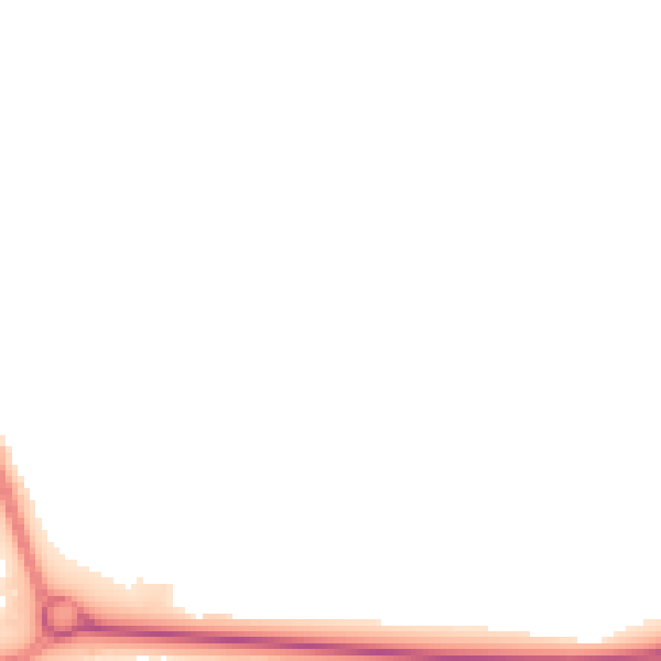 Night-time road noise heatmap for NN17 5EG